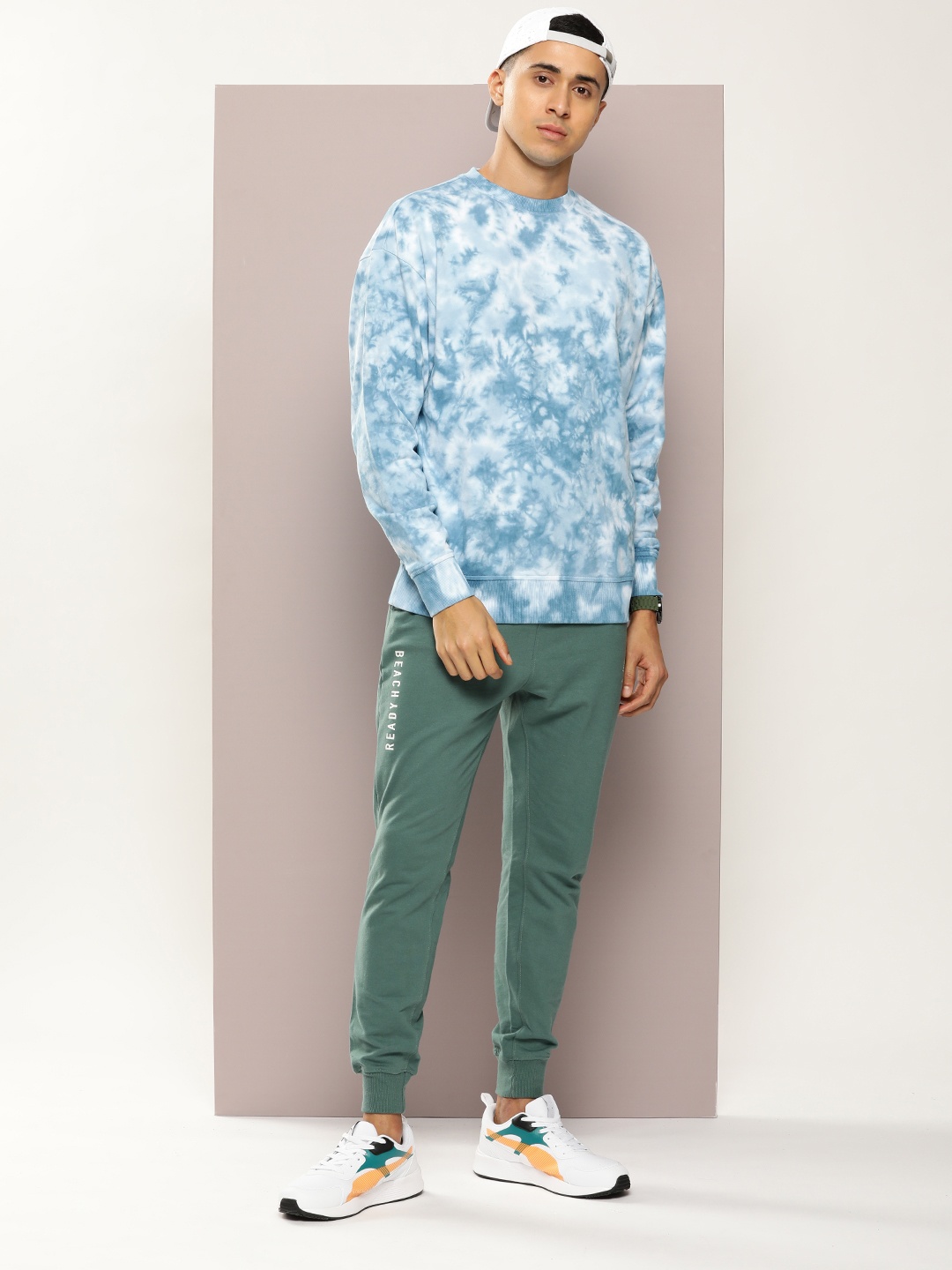 

Kook N Keech Men Tie & Dyed Cotton Sweatshirt, Blue