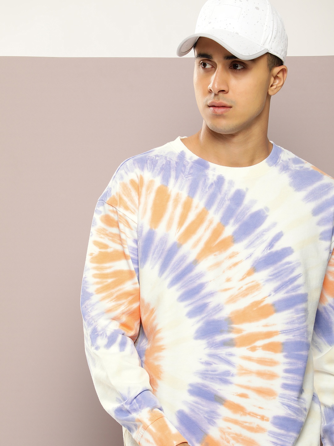 

Kook N Keech Men Tie & Dye Pure Cotton Sweatshirt, Multi