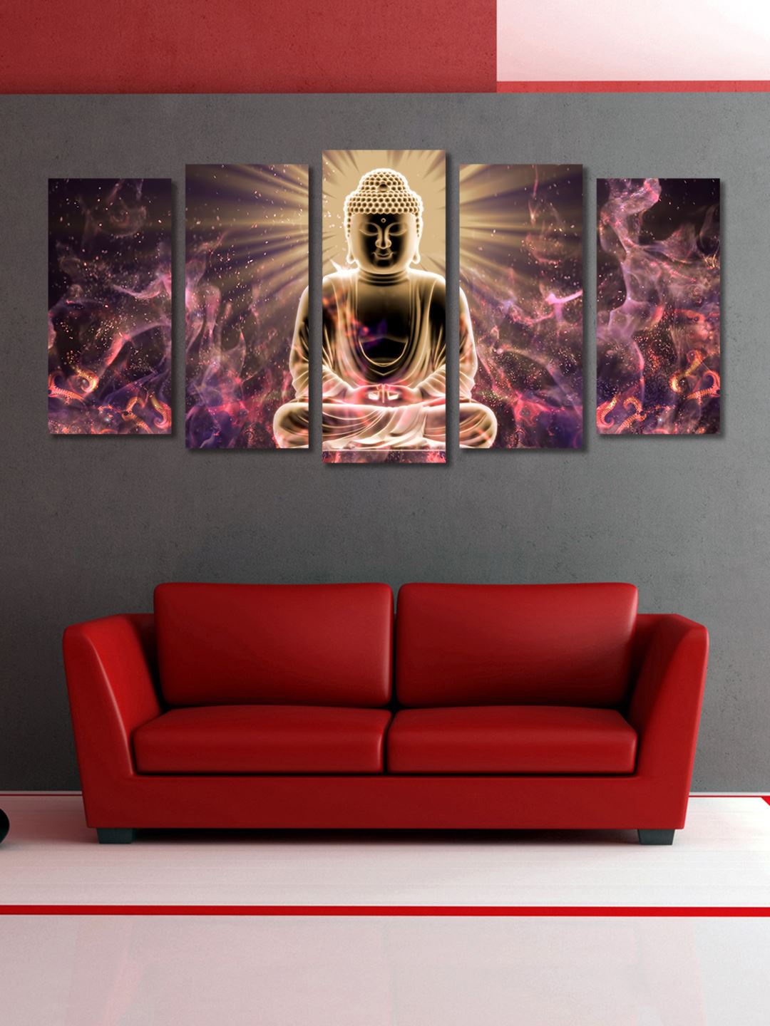 

999Store Multi Color Set of 5 Wall Art