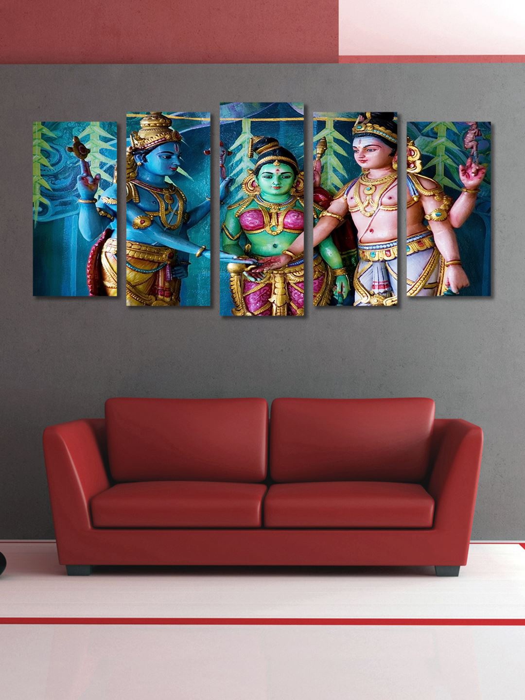 

999Store Multi Color Set of 5 Wall Art