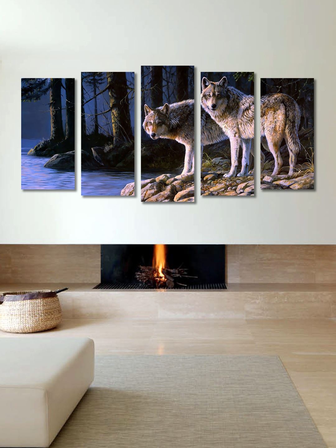 

999Store Multi Color Set of 5 Wall Art