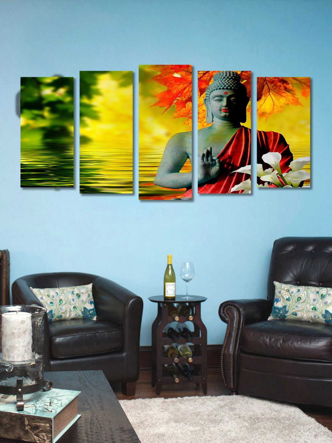 

999Store Multi Color Set of 5 Wall Art