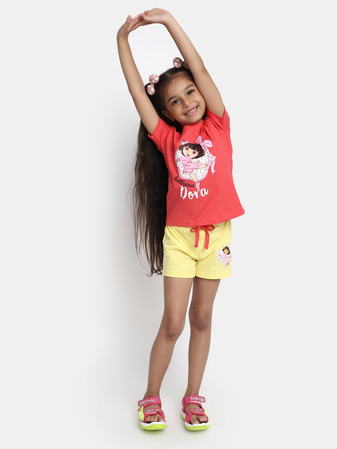 

V-Mart Kids Dora Printed Pure Cotton T-shirt with Shorts, Pink