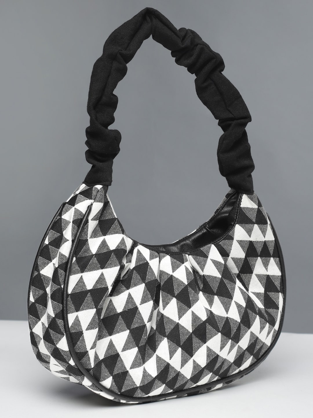 

DEEBACO Geometric Printed Oversized Shopper Handheld Bag, Grey