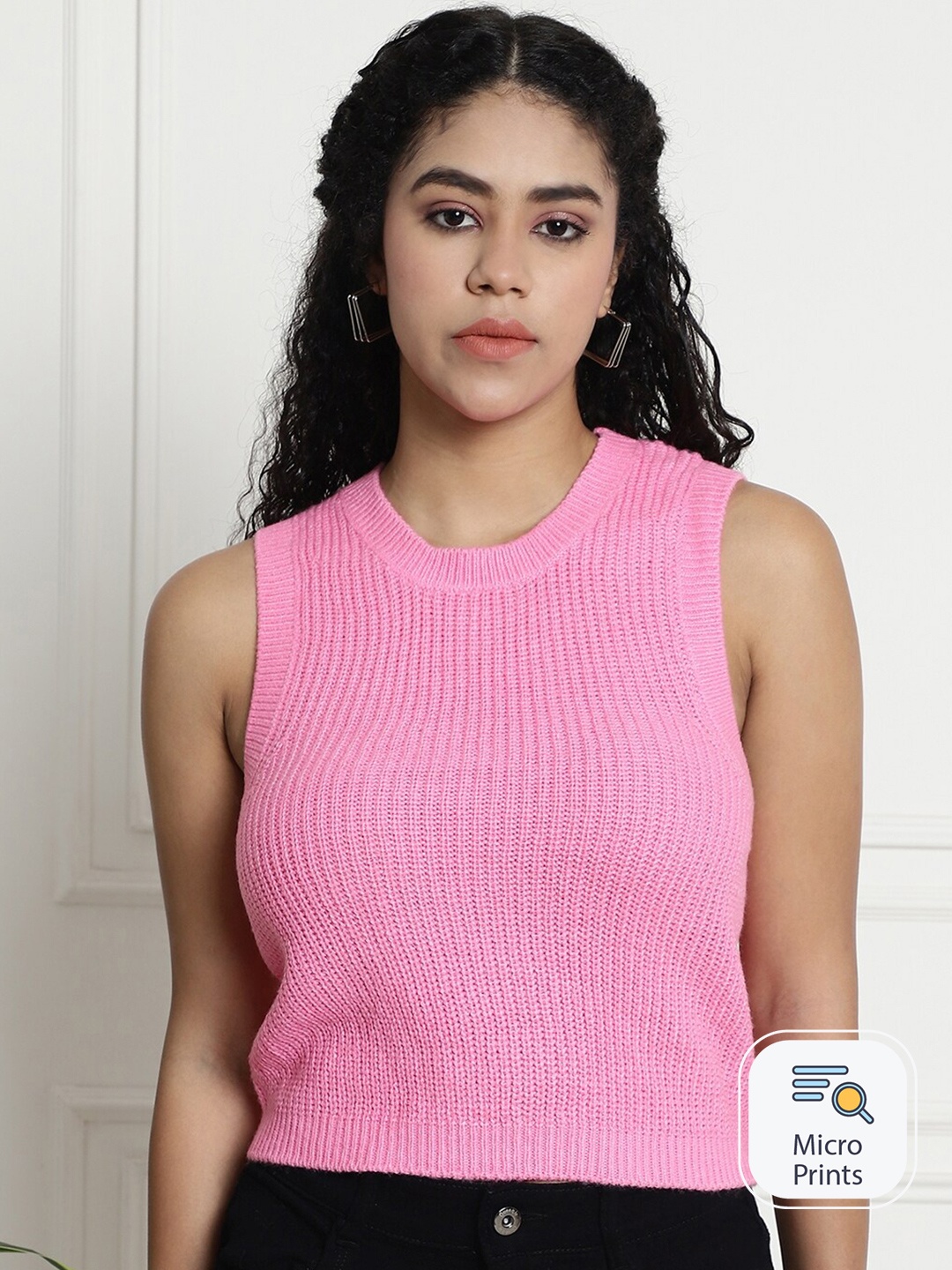 

NoBarr Self Designed Acrylic Regular Top, Pink
