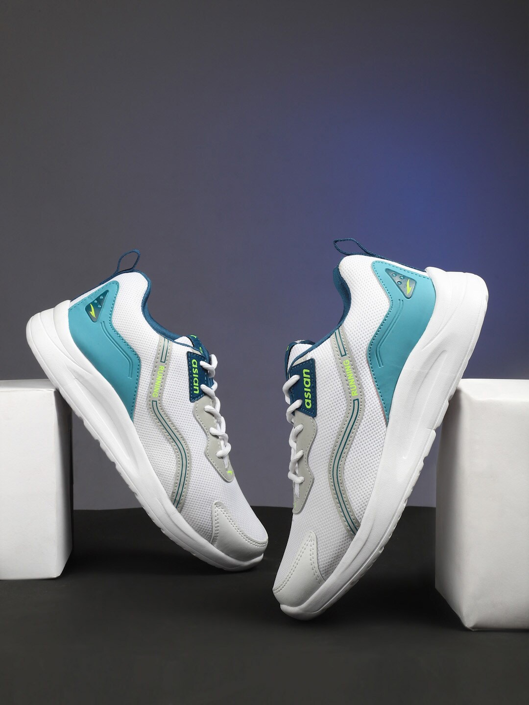 

ASIAN Men ELECTRIC-08 Mesh Running Shoes, White