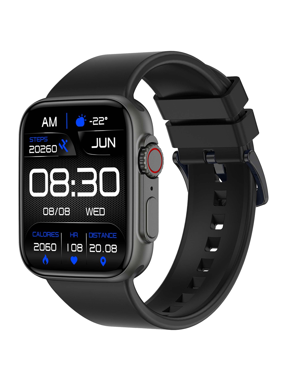 

Cellecor STARK 1.96" BT Calling With AI Voice Assistant Smartwatch, Black