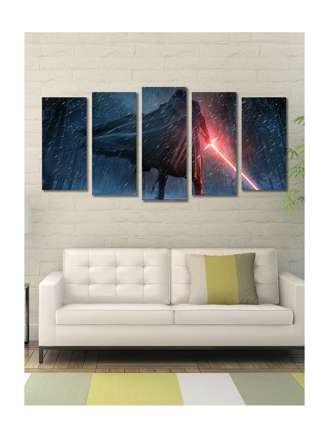 

999Store Blue Set of 5 Wall Art