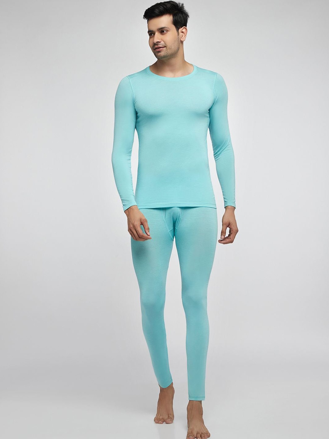 

Kosha Men Merino Wool & Bamboo Lightweight Heat Retention Thermal Set, Blue