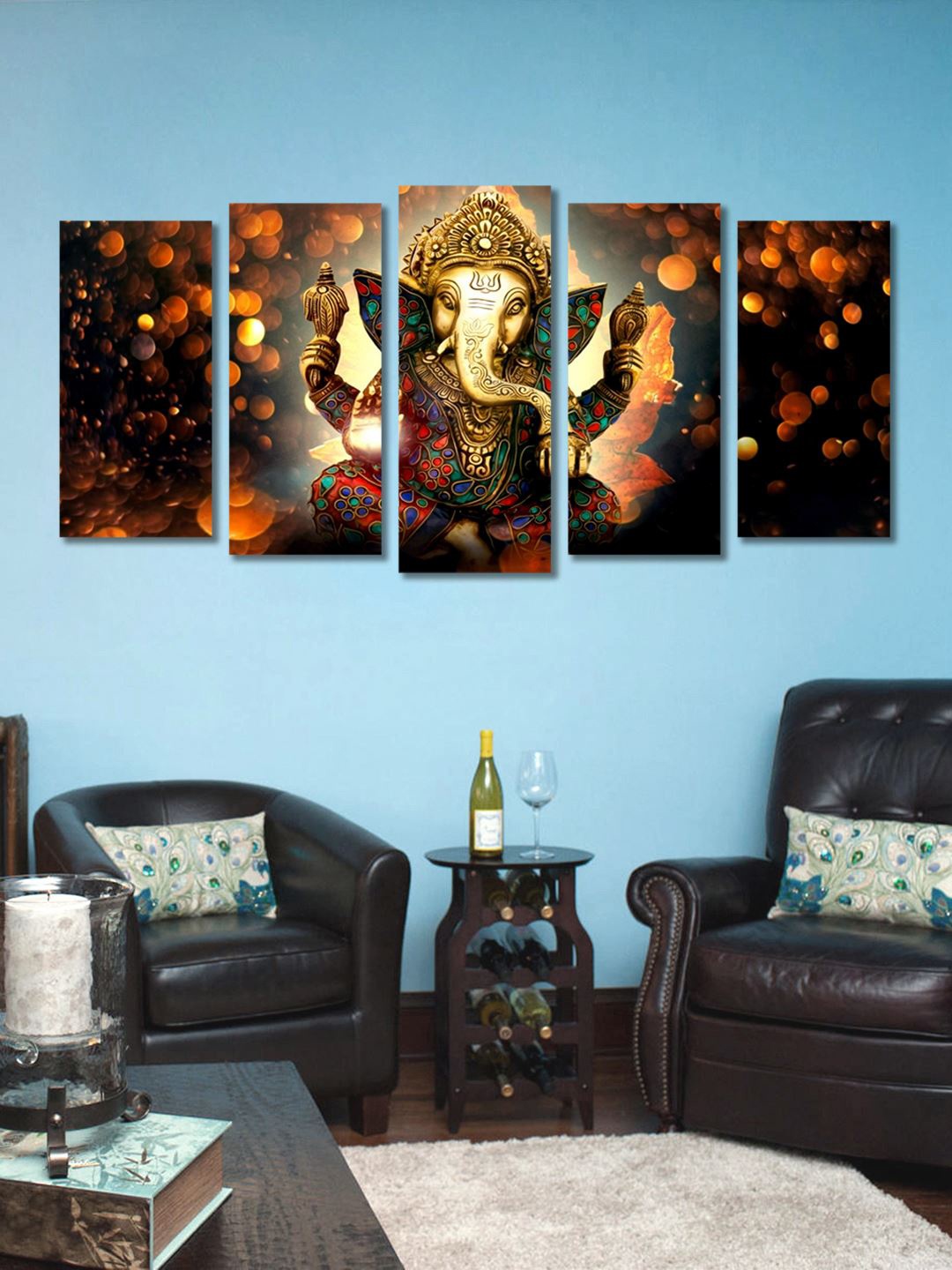 

999Store Multi Color Set of 5 Wall Art