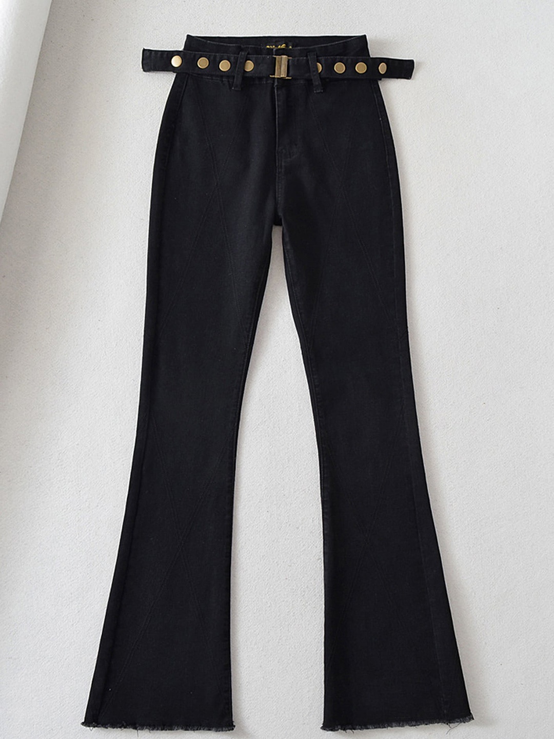 

LULU & SKY Women Flared High-Rise Jeans, Na