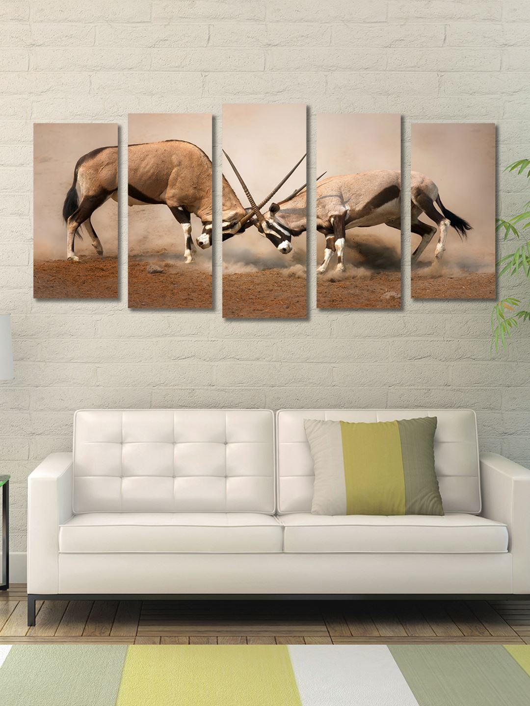 

999Store Brown Set of 5 Wall Art