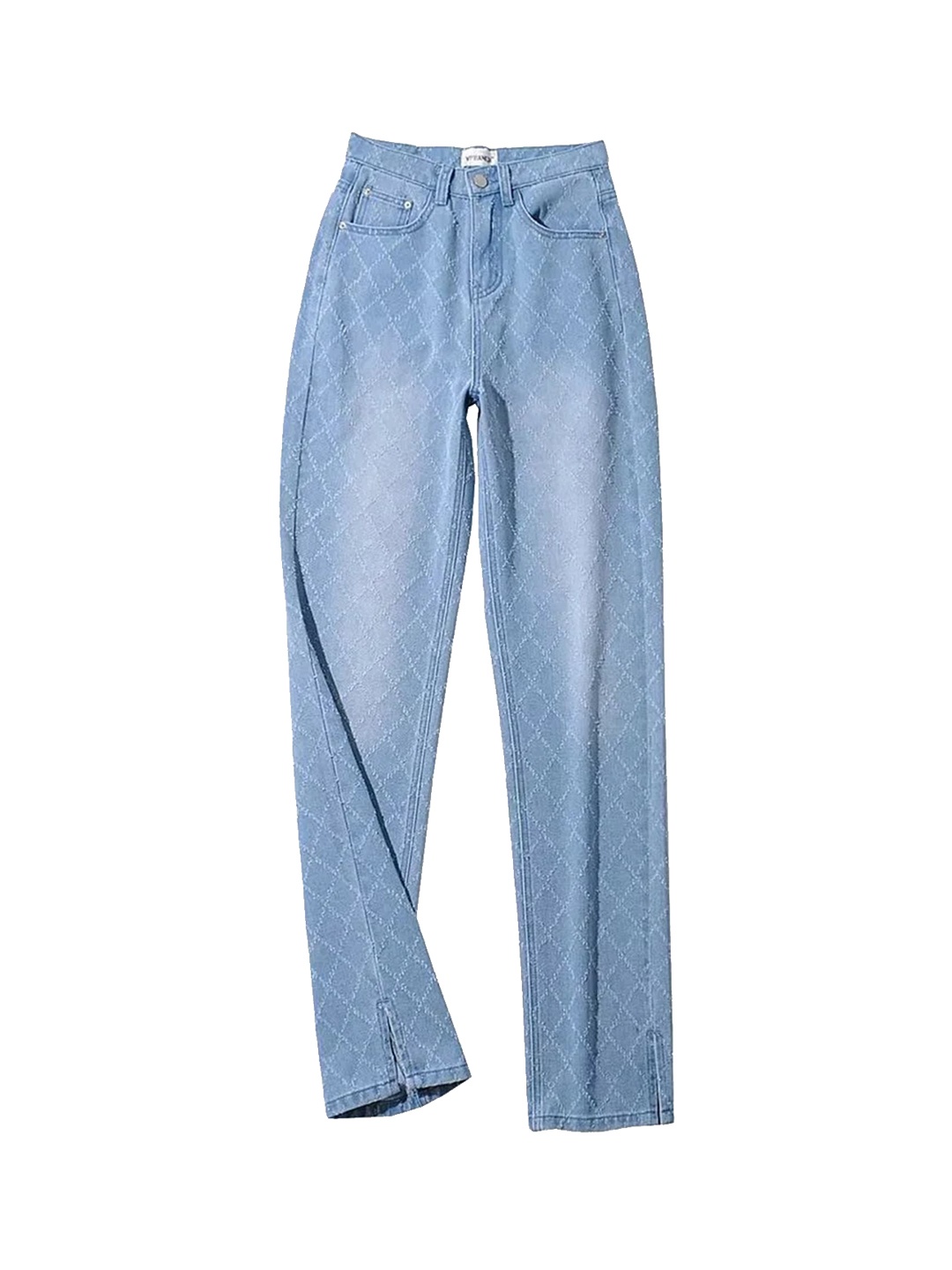 

LULU & SKY Women Straight Fit High-Rise Clean Look Light Fade Stretchable Jeans, Blue
