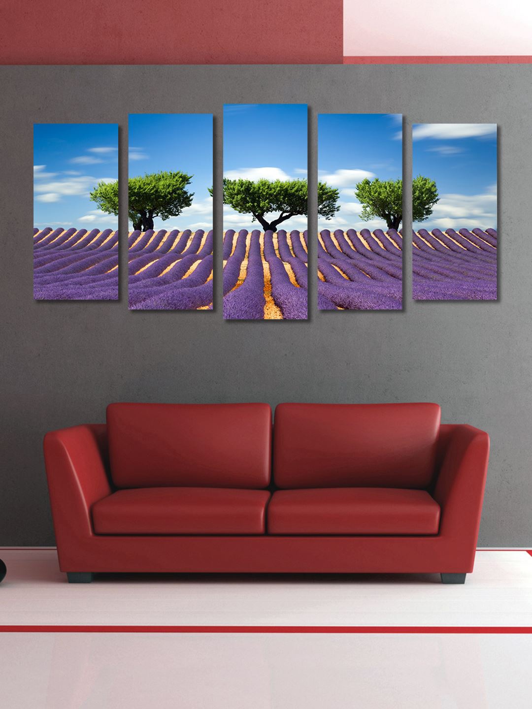 

999Store Multicoloured Set of 5 Nature Wall Art, Multi