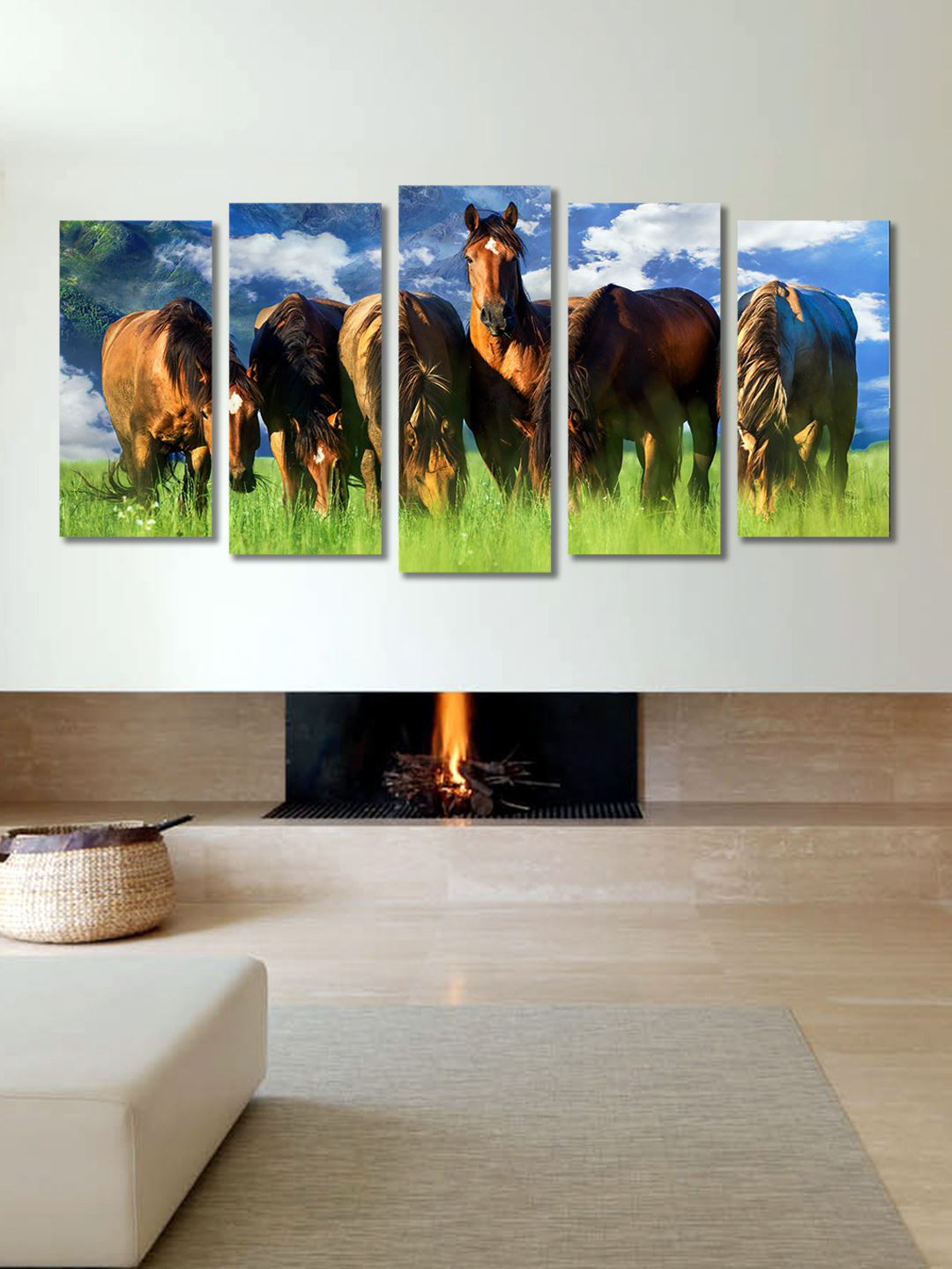 

999Store Multi Color Set of 5 Wall Art