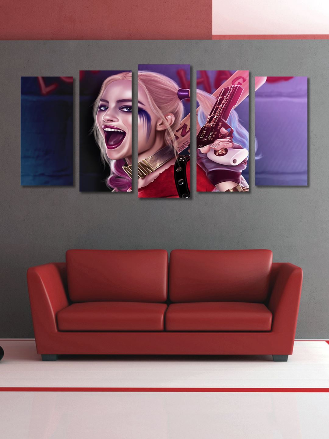 

999Store Multi Color Set of 5 Wall Art