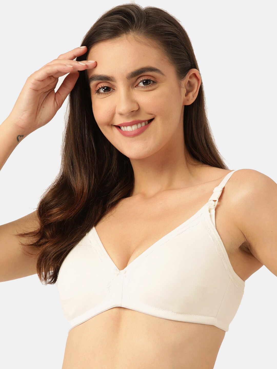 

Inner Sense Full Coverage Anti Odour Organic Cotton Maternity Bra With Anti Microbial, White
