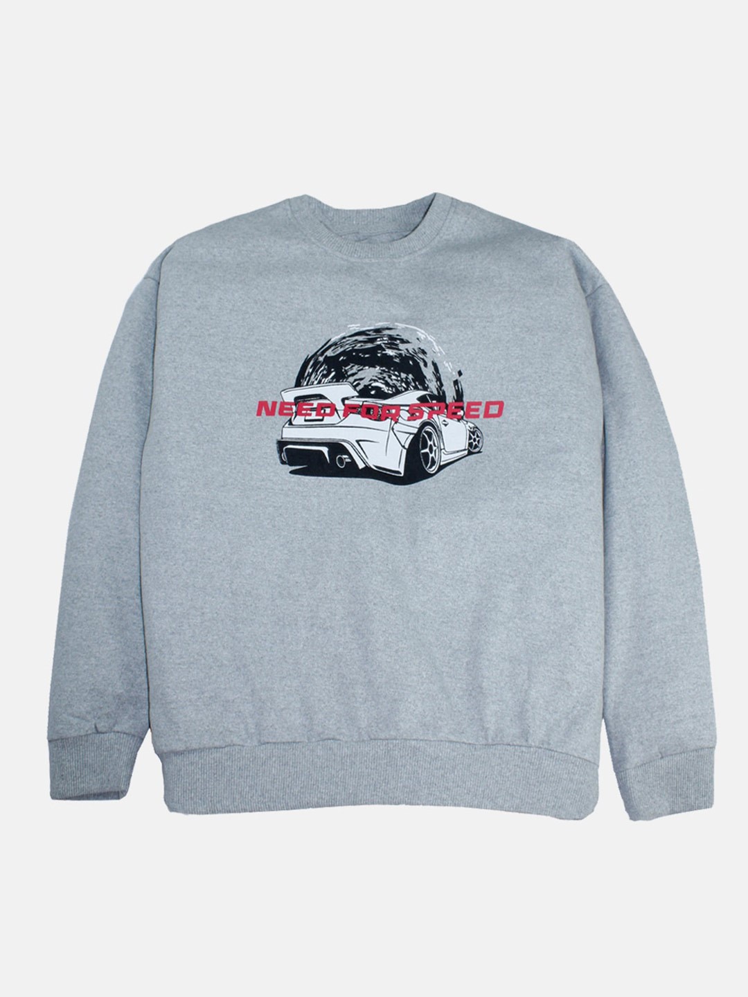 

KiddoPanti Boys Graphic Printed Pullover, Grey melange