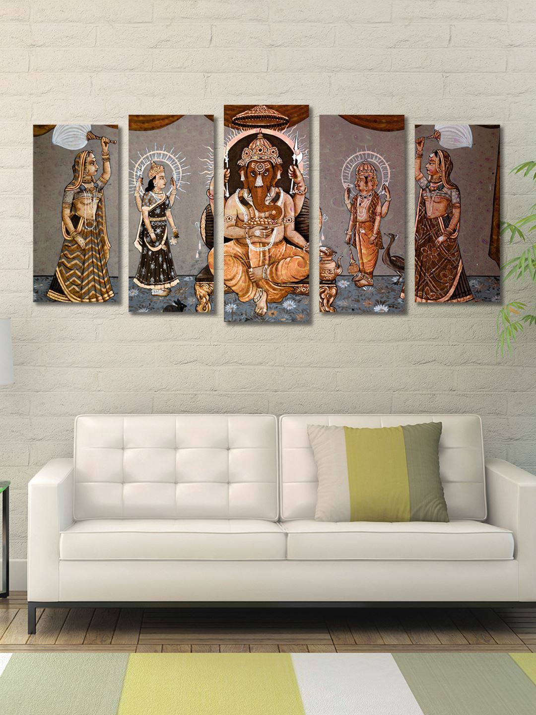 

999Store Brown Set of 5 Wall Art