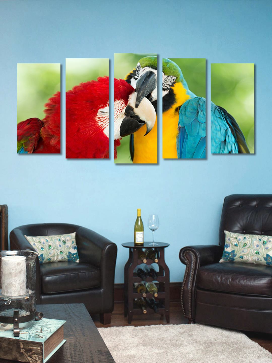 

999Store Multi Color Set of 5 Wall Art