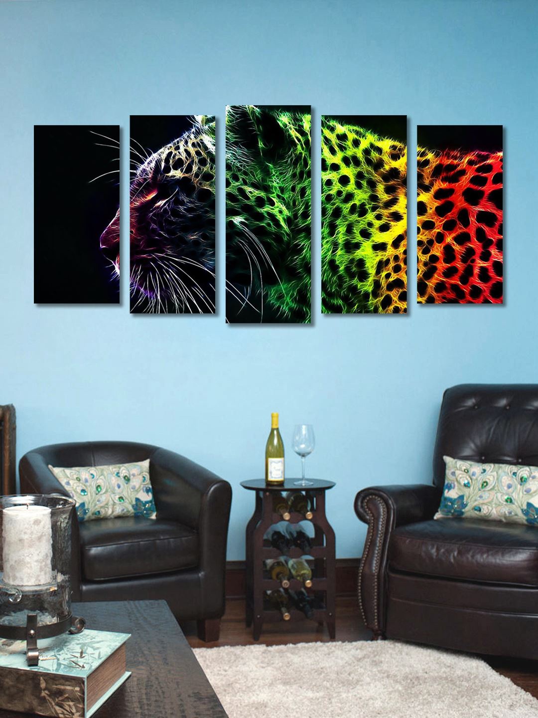 

999Store Multi Color Set of 5 Wall Art