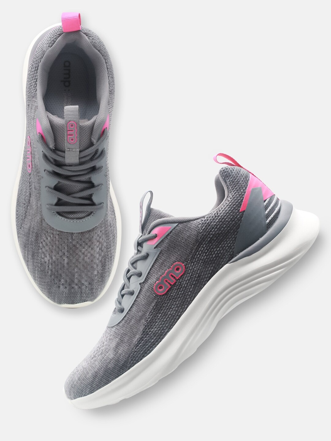 

AMP Women Textured Comfort Insole Sneakers, Grey