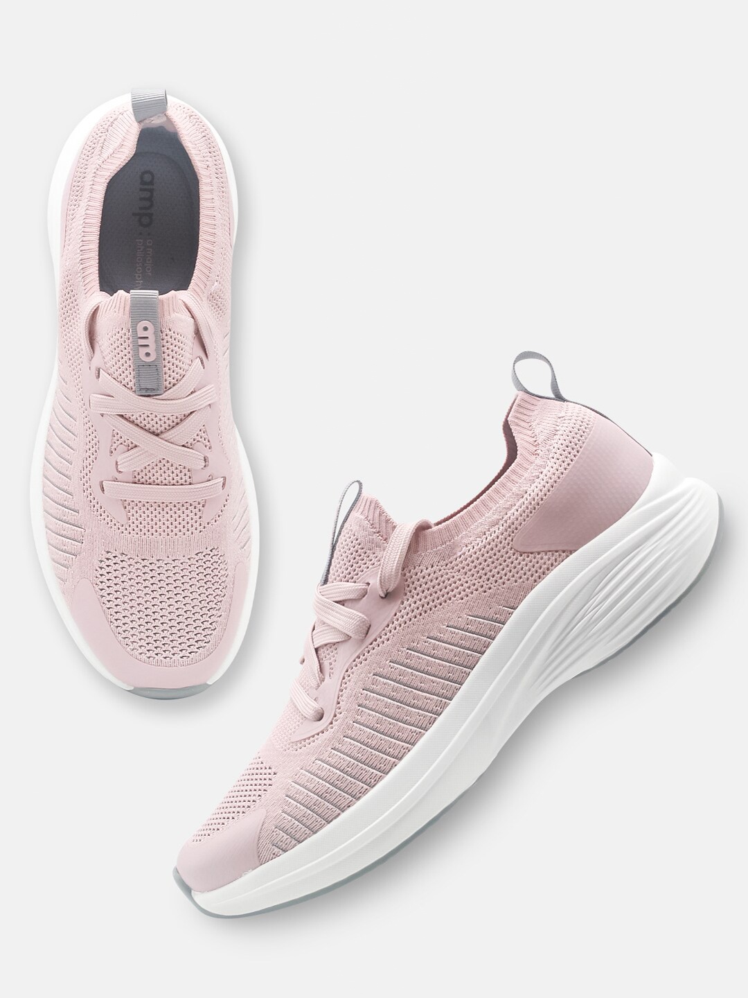 

AMP Women Textured Comfort Insole Sneakers, Peach