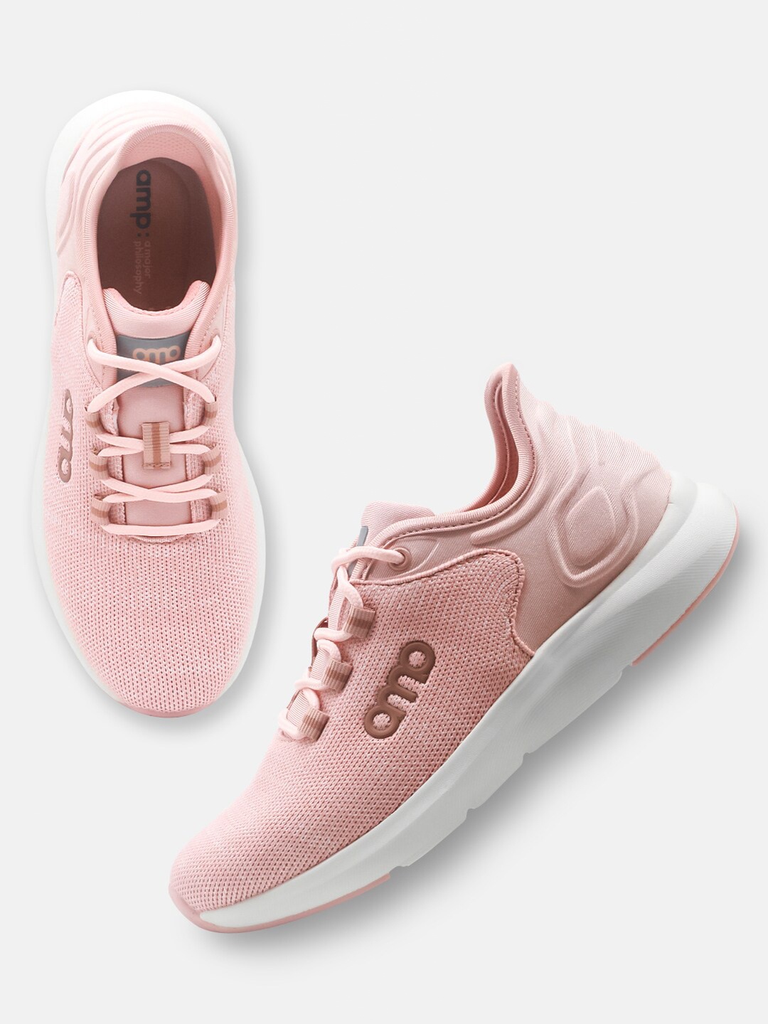 

AMP Women Long Distanca Lace Up Training or Gym Shoes, Peach