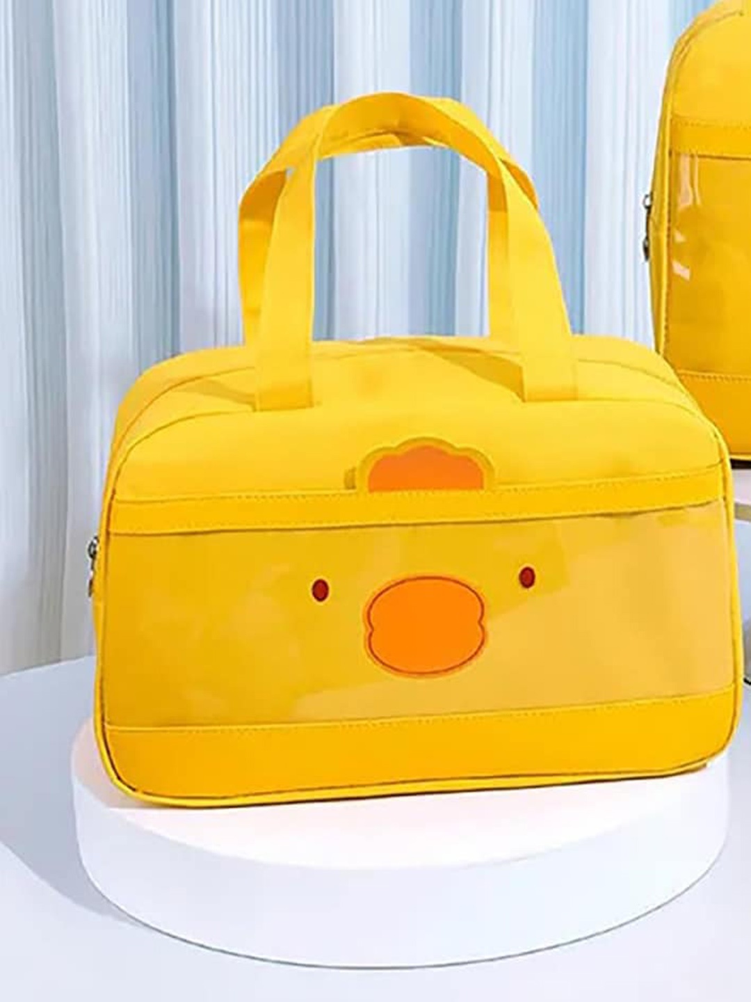 

HOUSE OF QUIRK Cartoon Printed Insulated Lunch Bag, Yellow