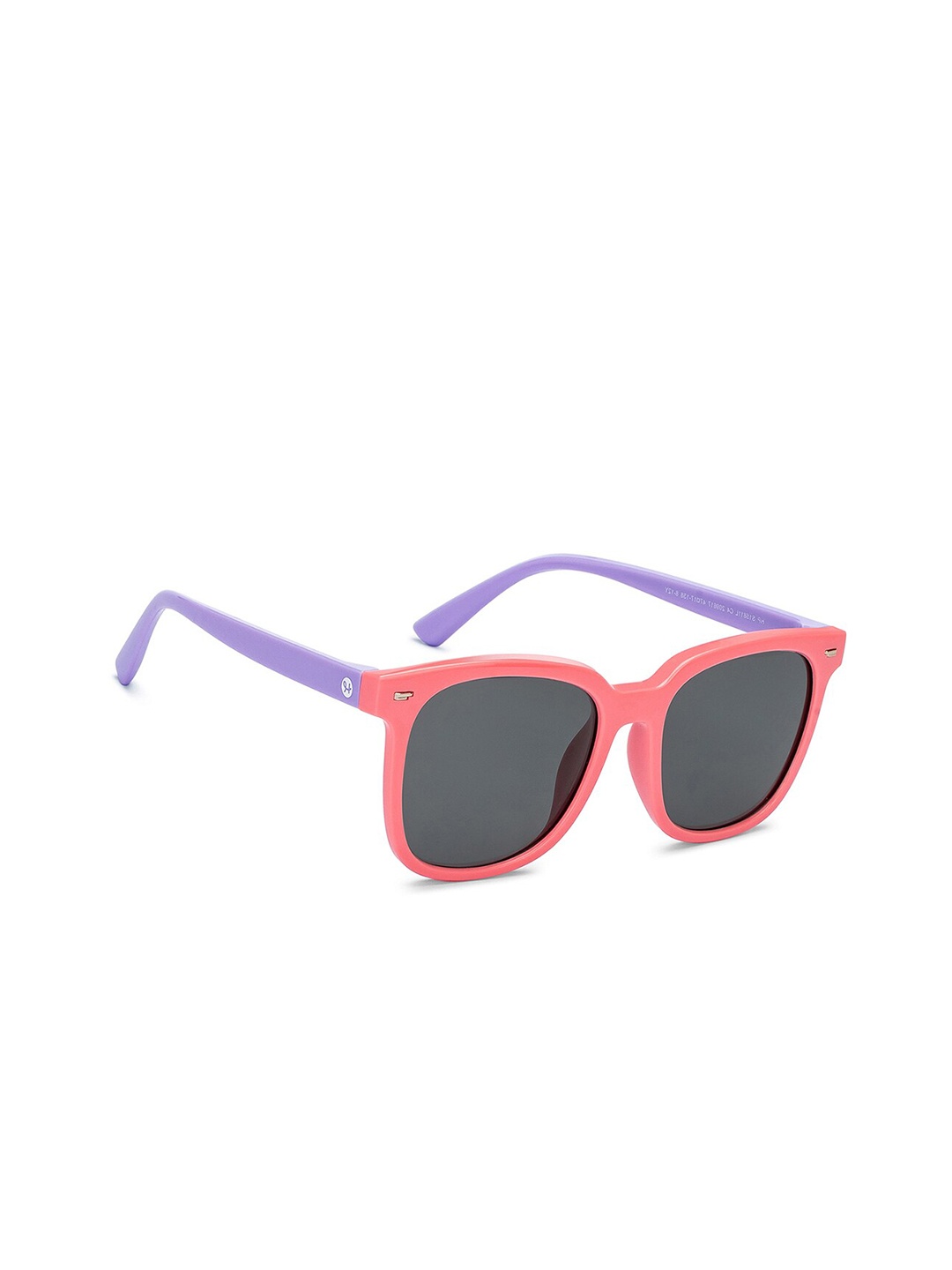 

Hooper by Lenskart Unisex Kids Grey Lens & Pink Wayfarer Sunglasses with Polarised and UV Protected Lens