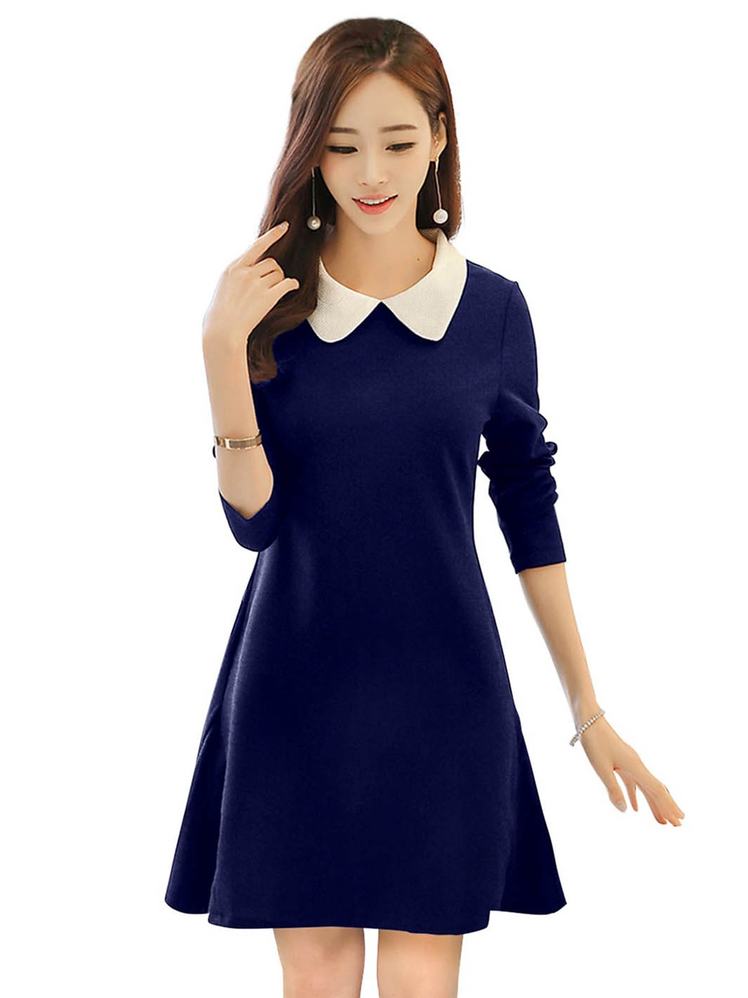 

BAESD Blue Peter Pan Collar A-Line Dress