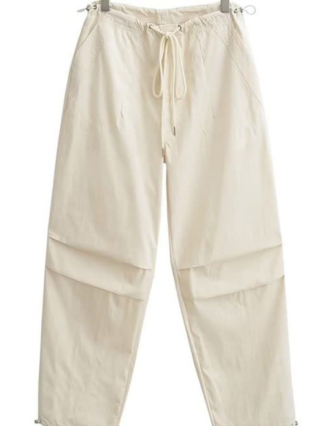 

LULU & SKY Women Straight Fit Low-Rise Trousers, Beige