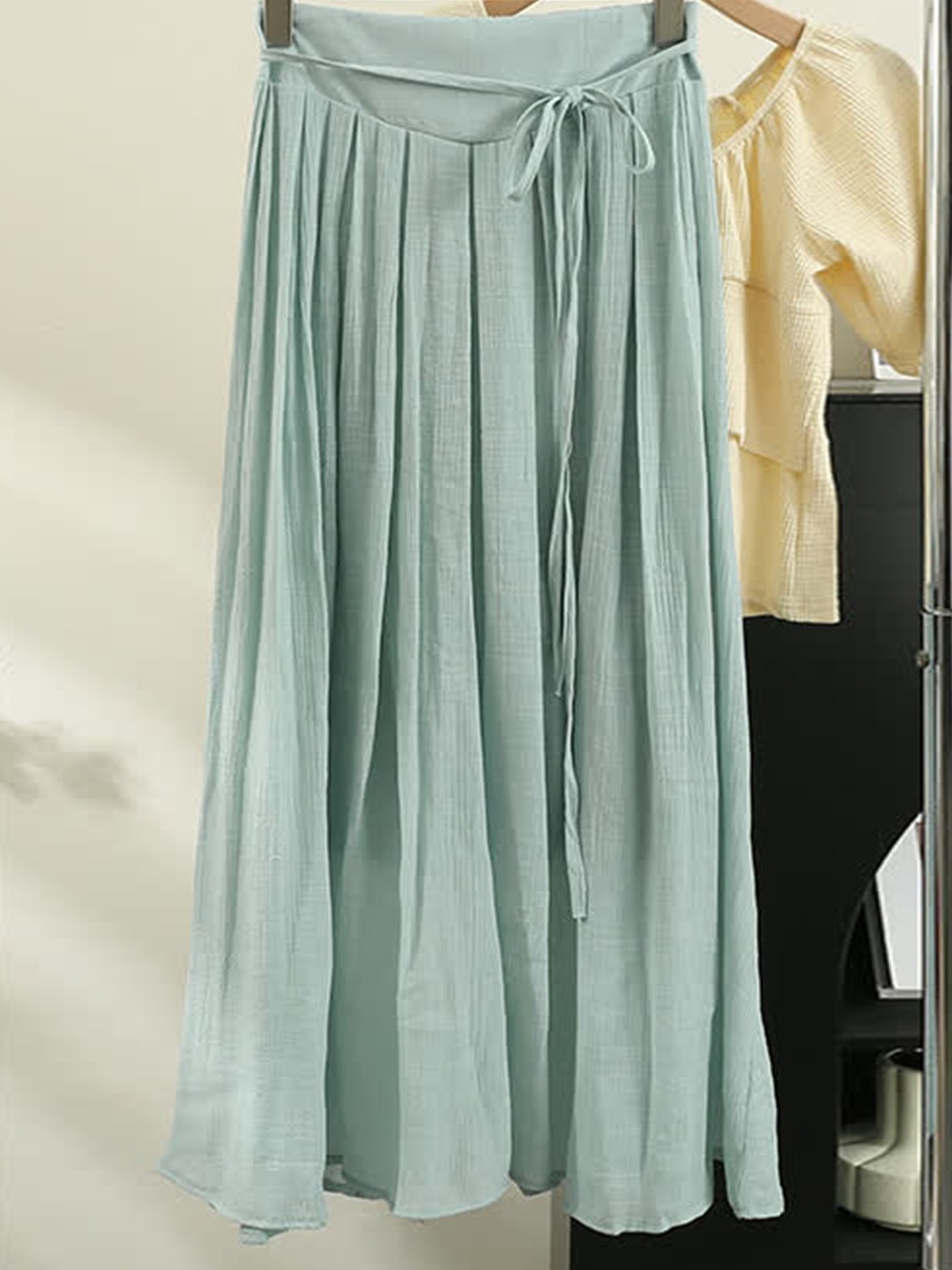 

LULU & SKY Women Straight Fit High-Rise Pleated Trousers, Na