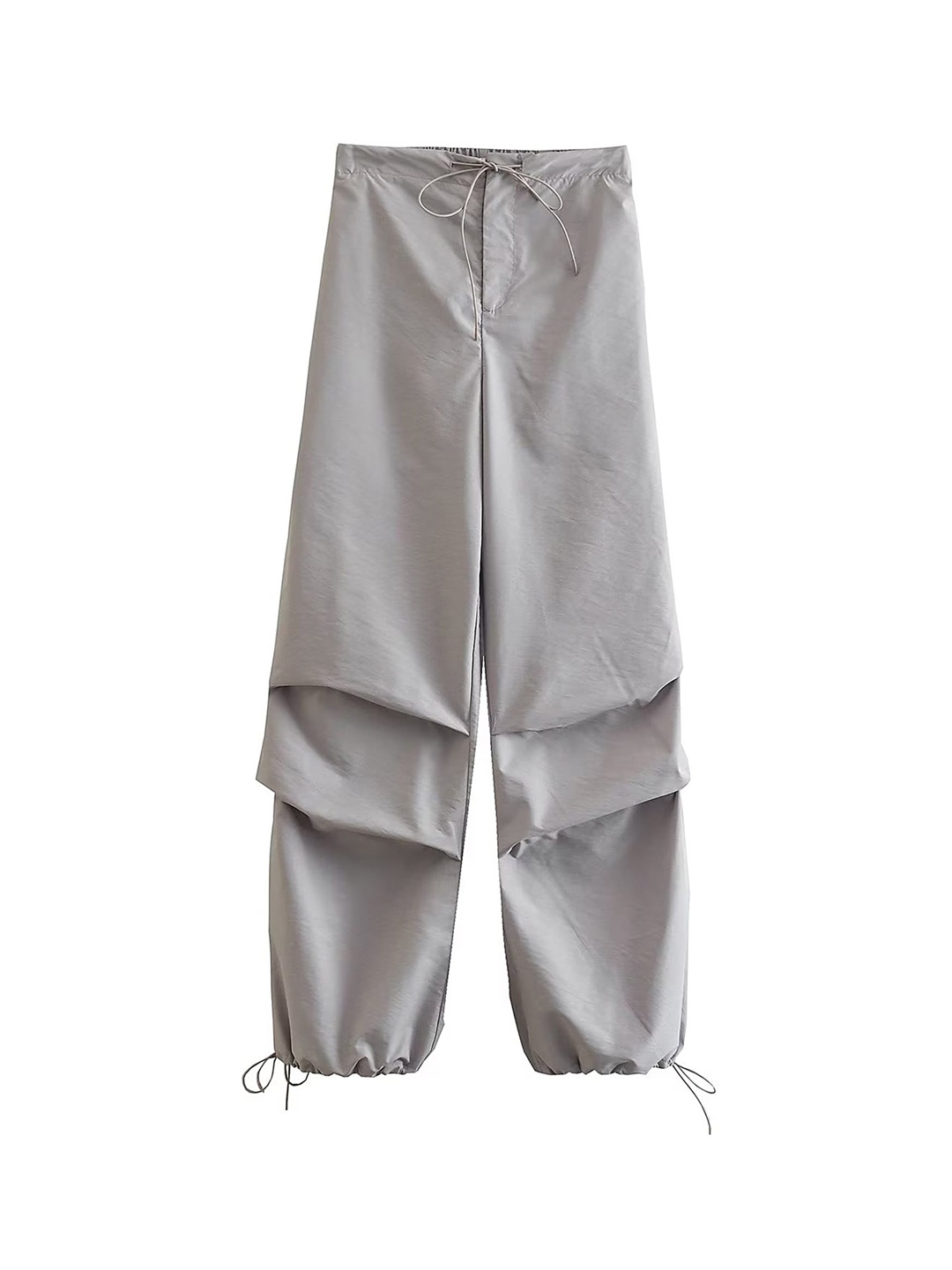 

LULU & SKY Women Straight Fit High-Rise Trousers, Grey