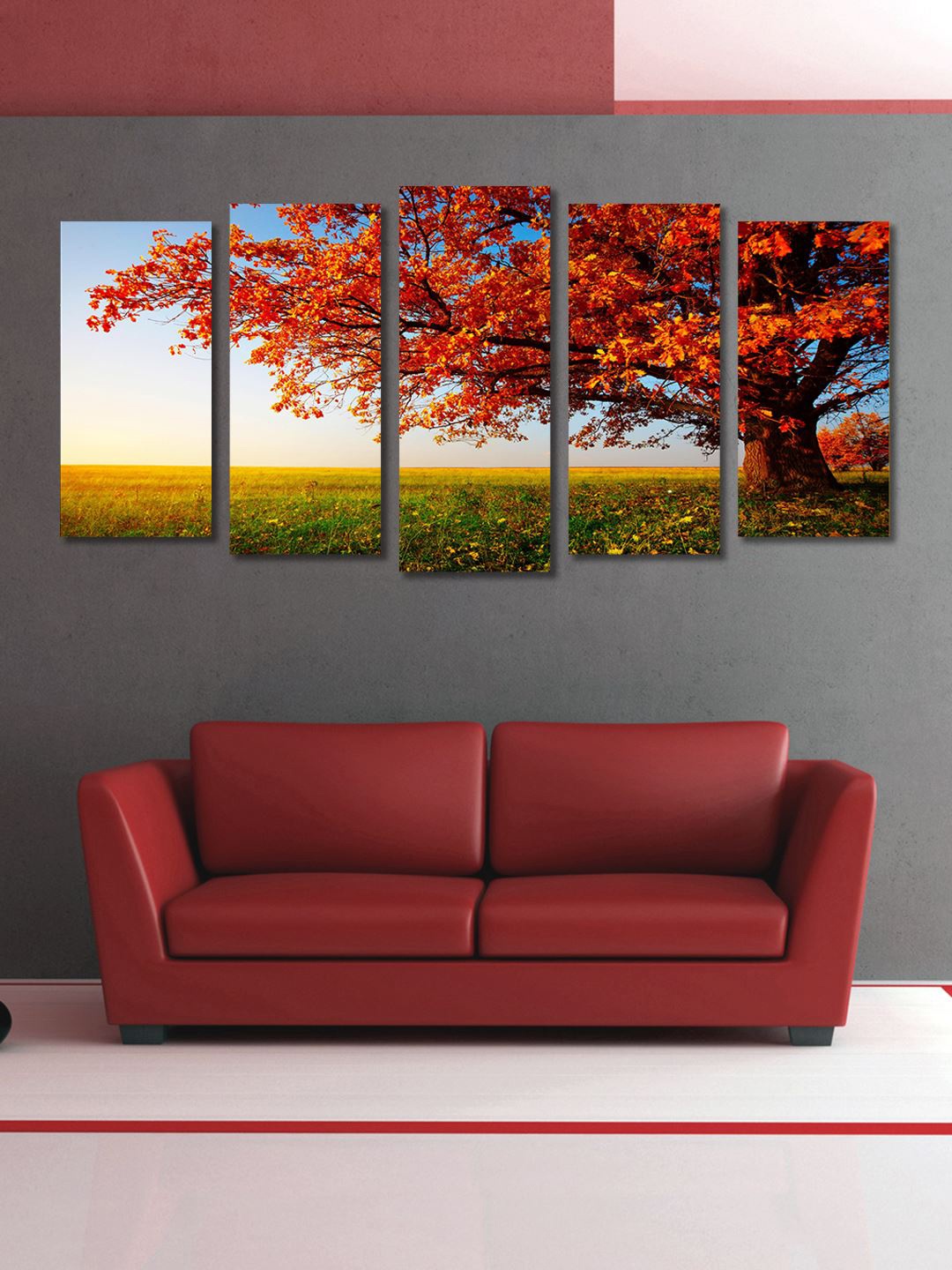 

999Store Multi Color Set of 5 Wall Art