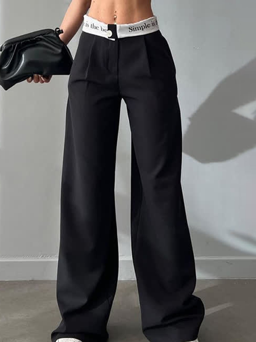 

LULU & SKY Women Straight Fit Trousers, Na