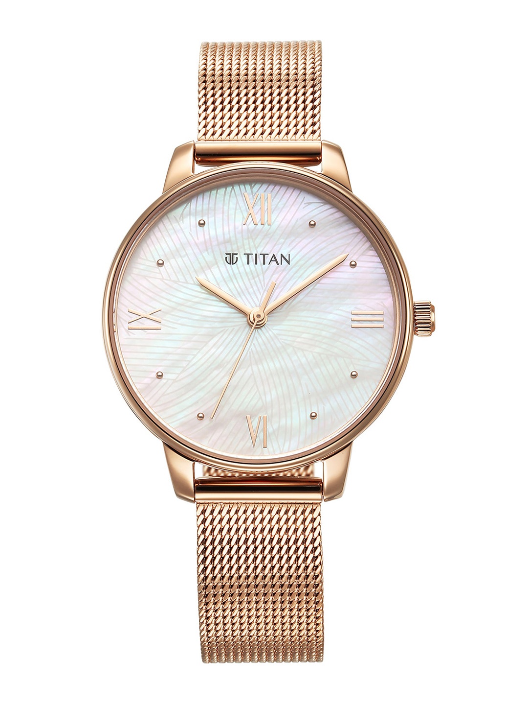 

Titan Women Water Resistance Stainless Steel Analogue Watch 95238WM01, White