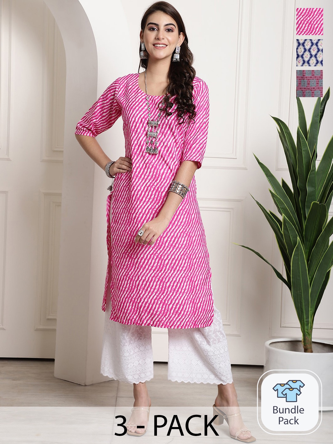 

7Threads Women Multicoloured Ethnic Motifs Printed Thread Work Crepe Kurta, Multi