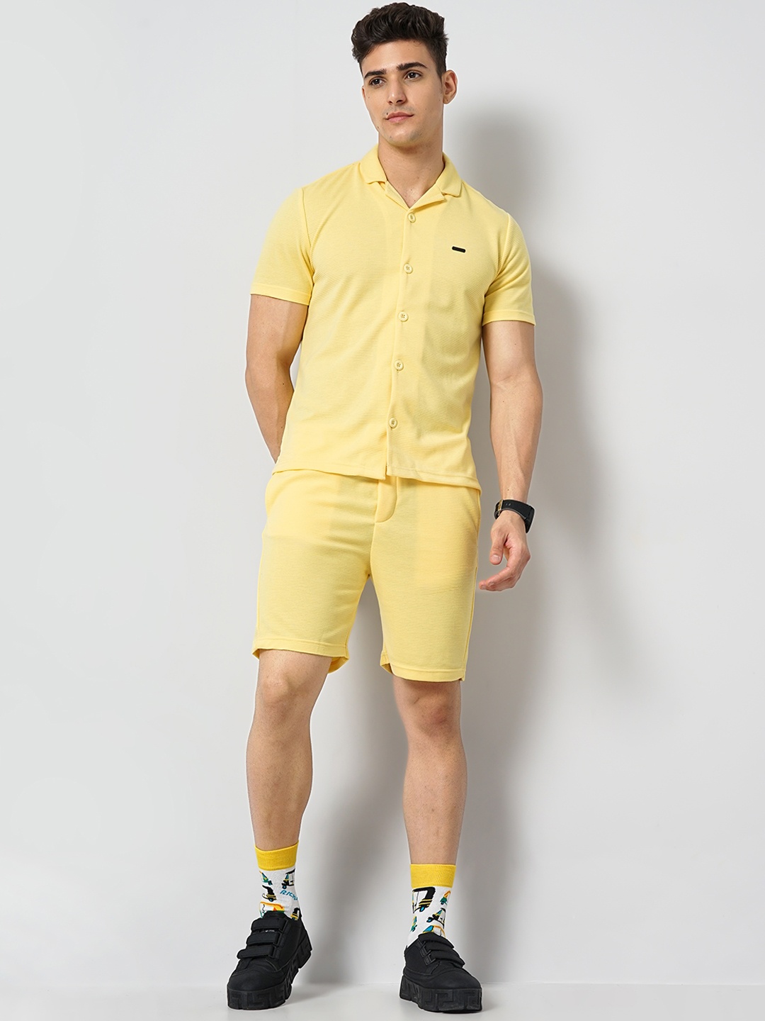 

The Indian Garage Co Shirt With Shorts Co-Ords, Yellow