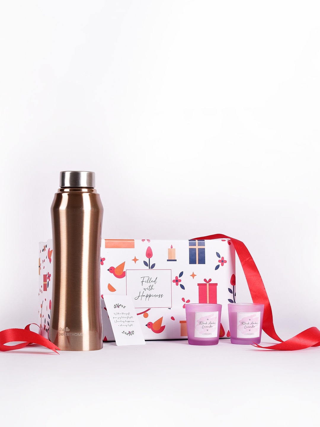 

Gleevers Copper & Lavender Bottle & Small Candle Home Gift Sets