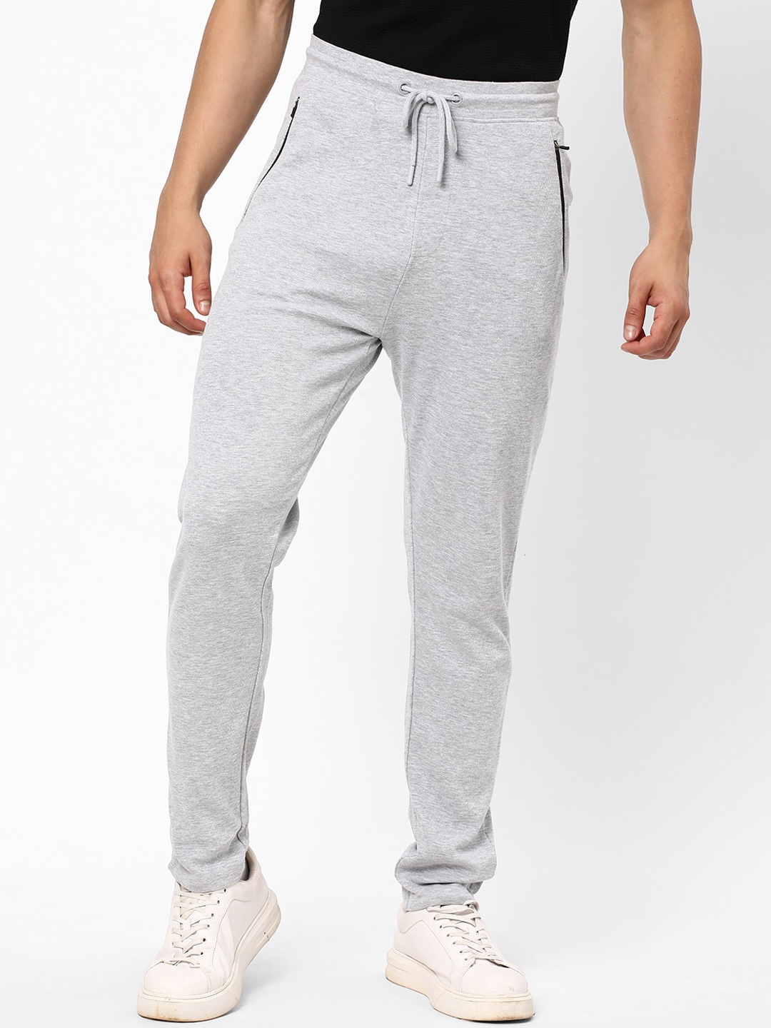 

R&B Men Mid-Rise Cotton Track Pant, Grey