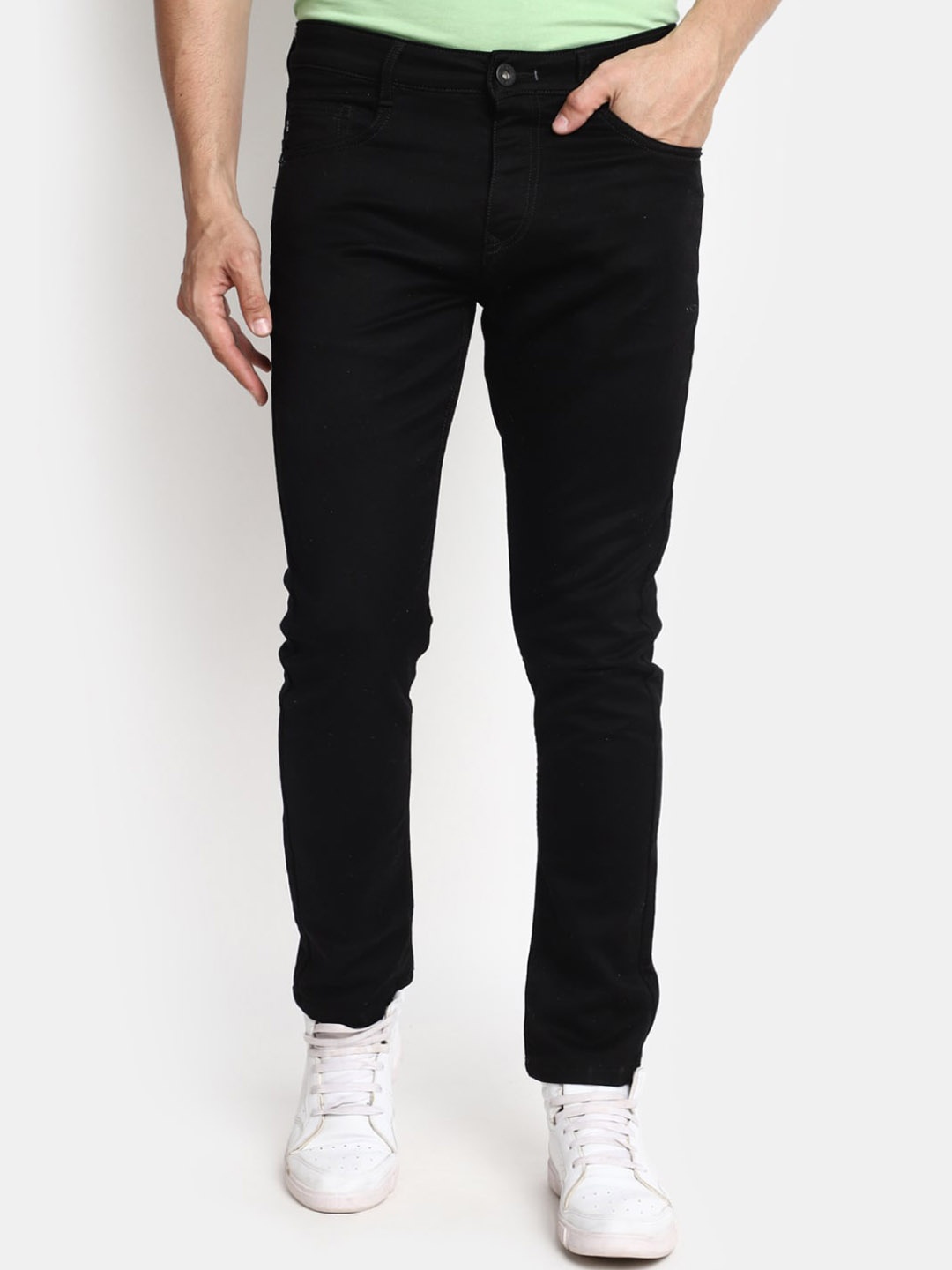 

V-Mart Men Mid-Rise Slim Fit Jeans, Black