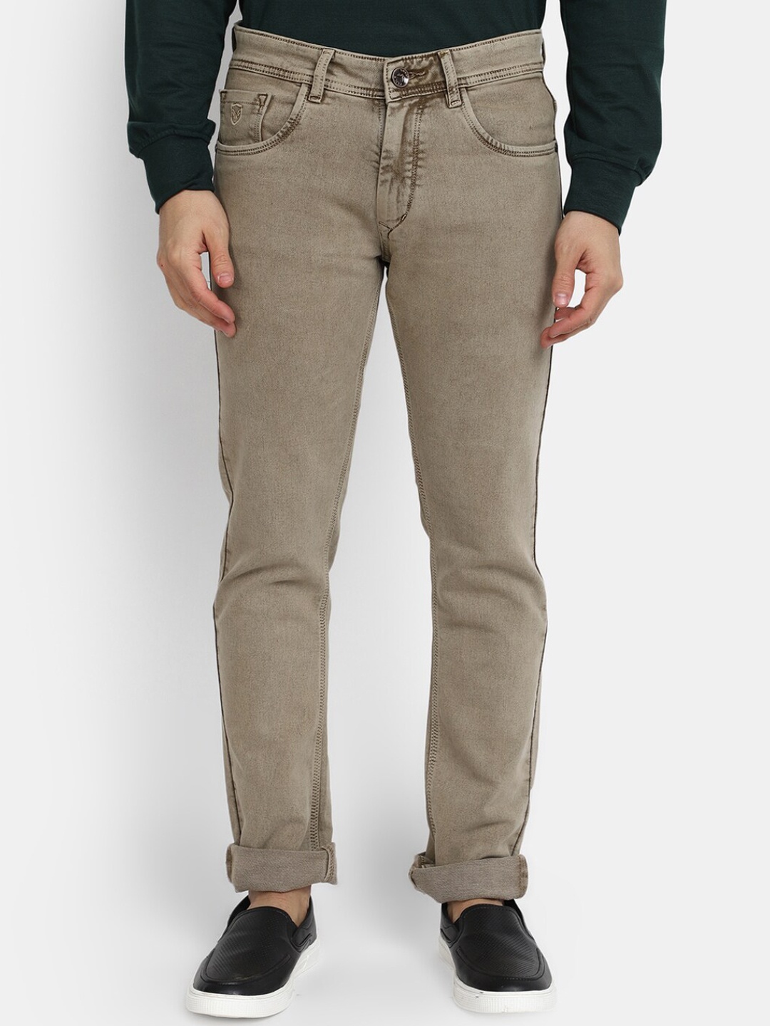 

V-Mart Men Mid-Rise Slim Fit Jeans, Beige
