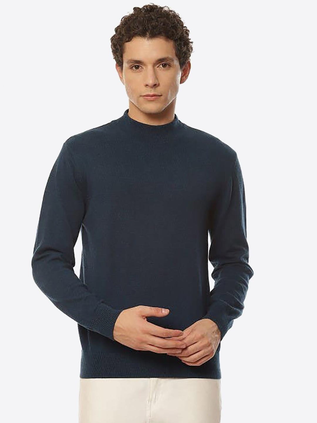 

2Bme Men Navy Blue Pullover