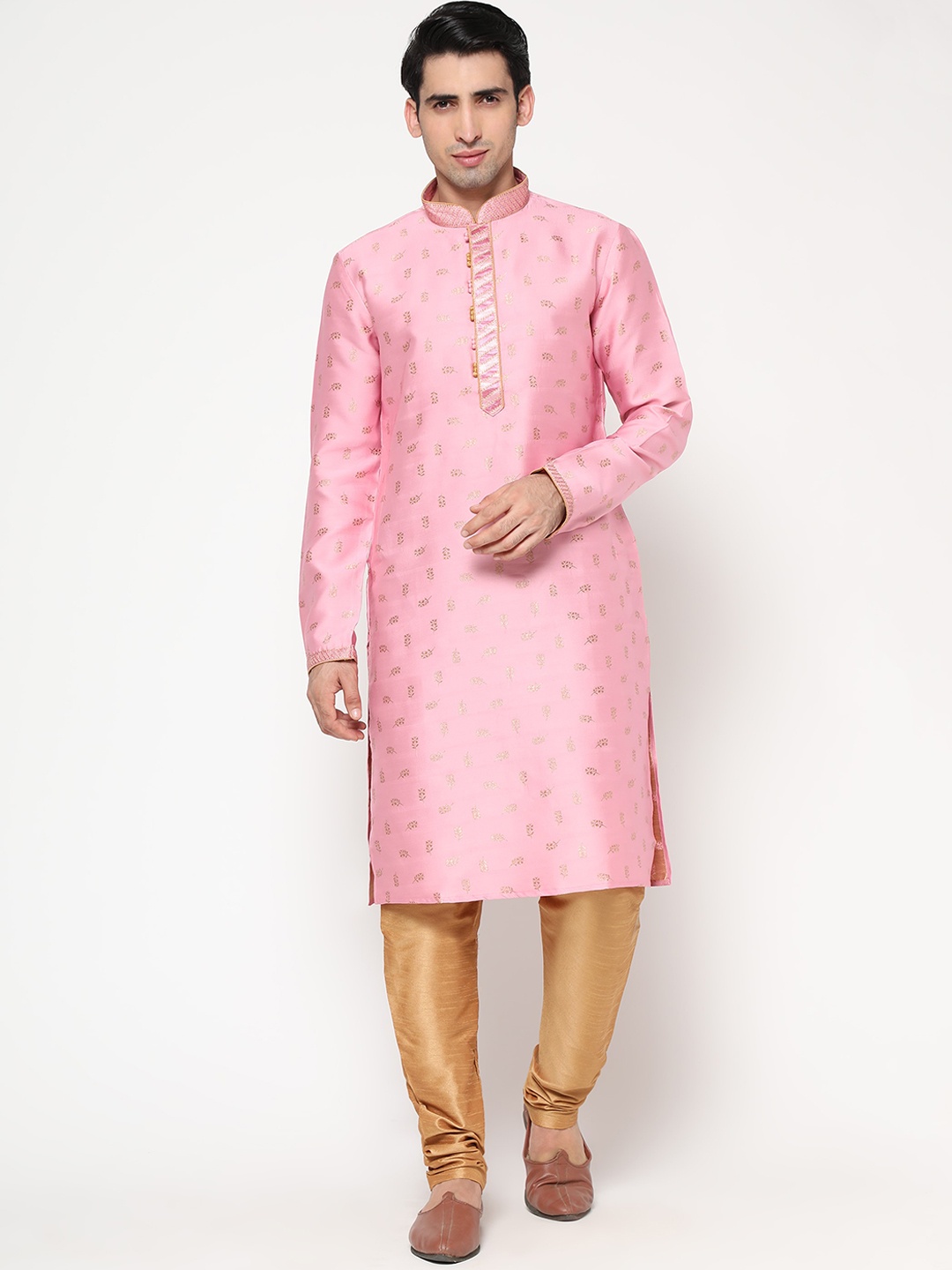 

ZARIMO Sequinned Pastels Jacquard Kurta, Pink