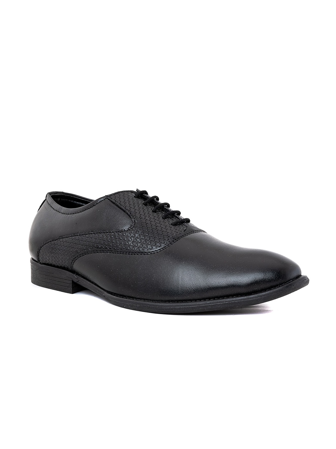 

Khadims Men Lazard Textured Formal Oxfords, Black