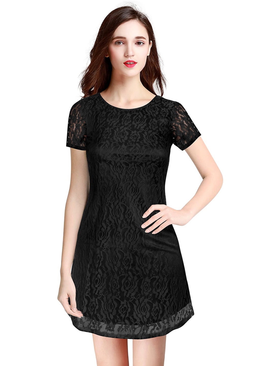 

BAESD Black A-Line Dress