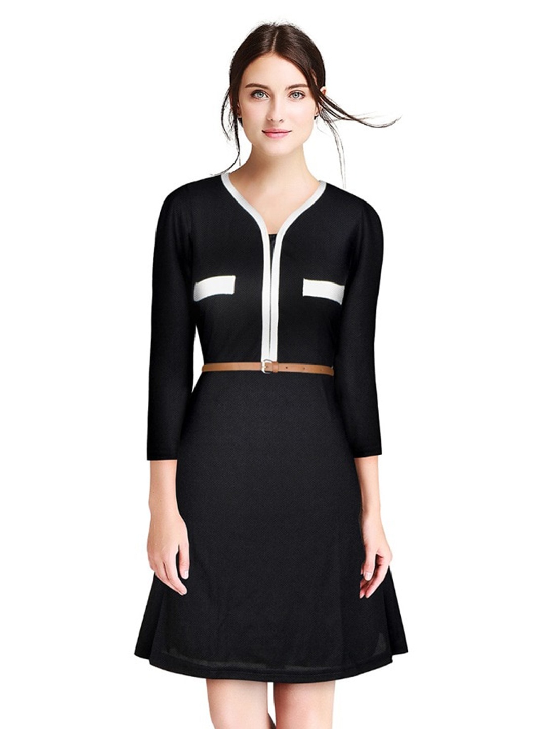 

BAESD Black A-Line Dress