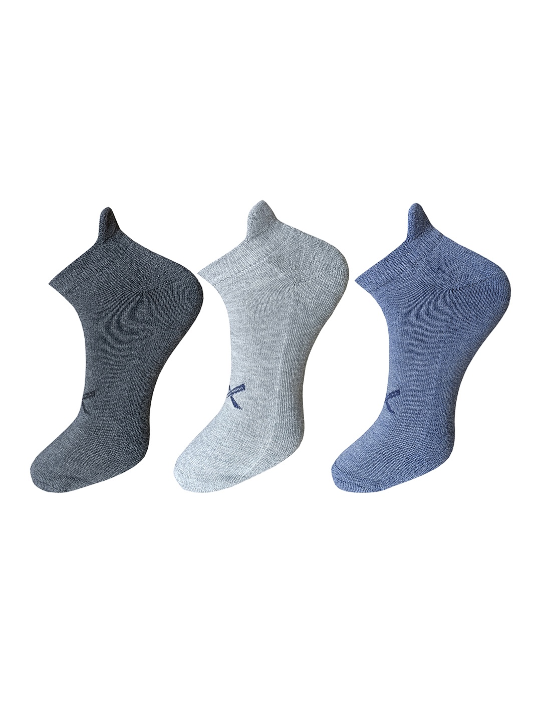 

HRX by Hrithik Roshan Men Pack Of 3 Cotton Ankle-Length Socks, Blue