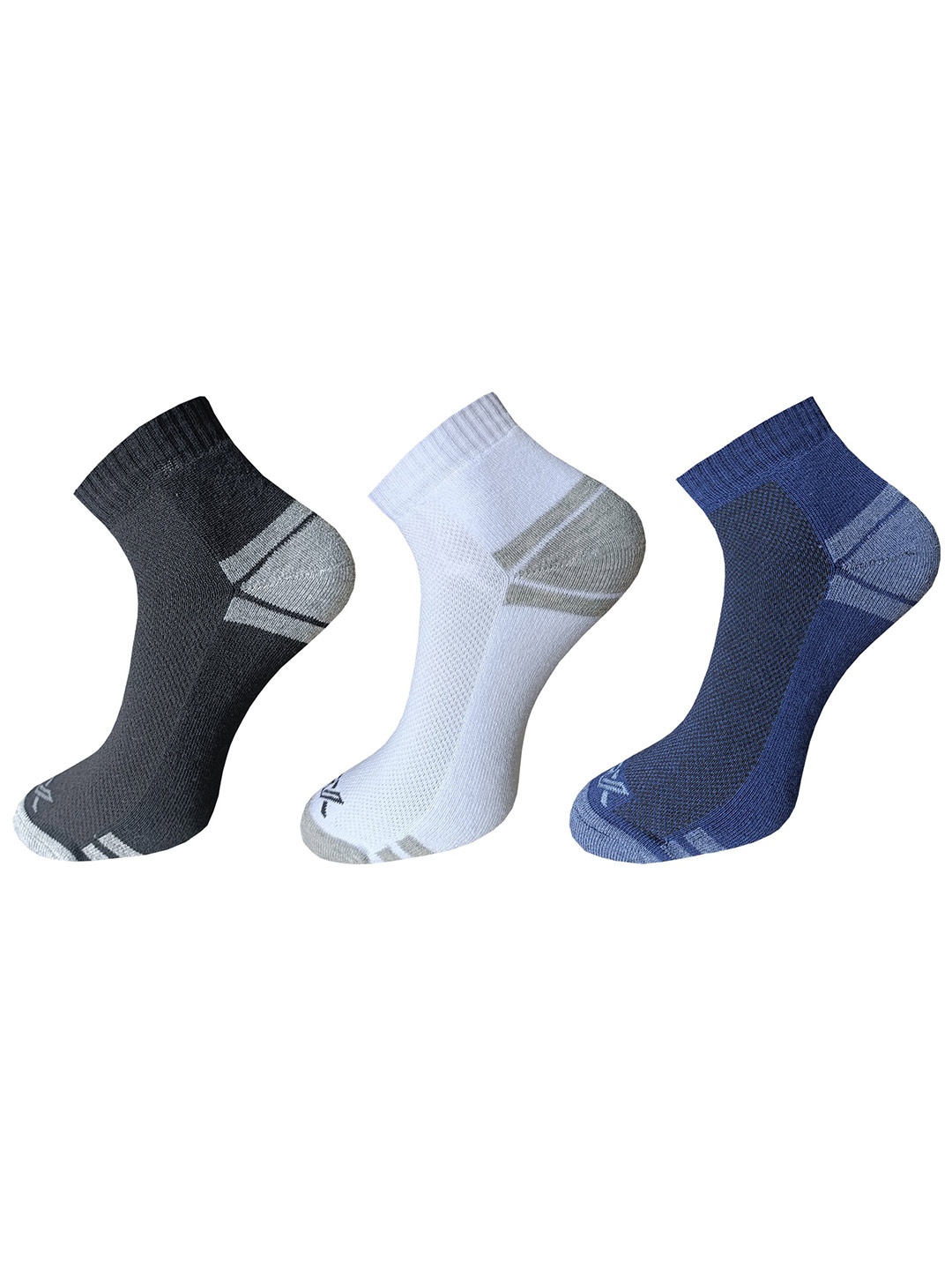 

HRX by Hrithik Roshan Men Pack Of 3 Cotton Ankle-Length Socks, Navy blue